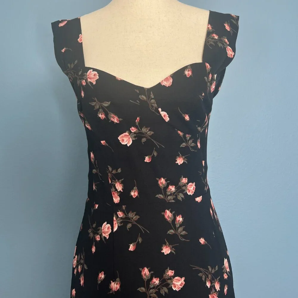 Reformation • Fulton Dress in Romy Black Rosebud Floral • Size 4 - Picture 12 of 12